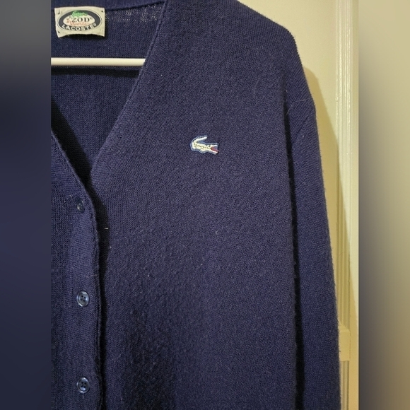 Vintage 1970s/1980s Izod × Lacoste Cardigan Men’s Sz 40 (M/L) Women's 1x/2x - Picture 2 of 6